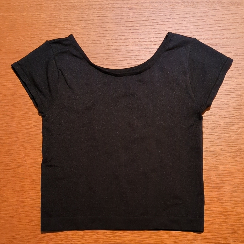 Free People Black Stretch Crop Top